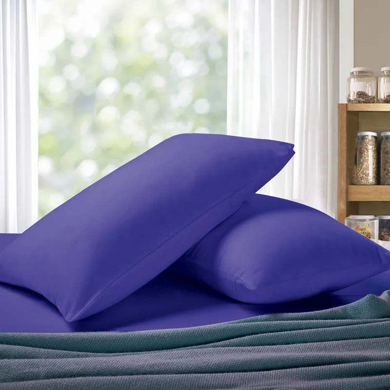 1000TC Premium Ultra Soft Pillowcases | King Size | 2-Pack | Royal Blue
