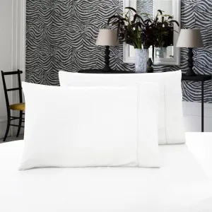 1000TC Premium Ultra Soft Pillowcases | King Size | 2-Pack | White