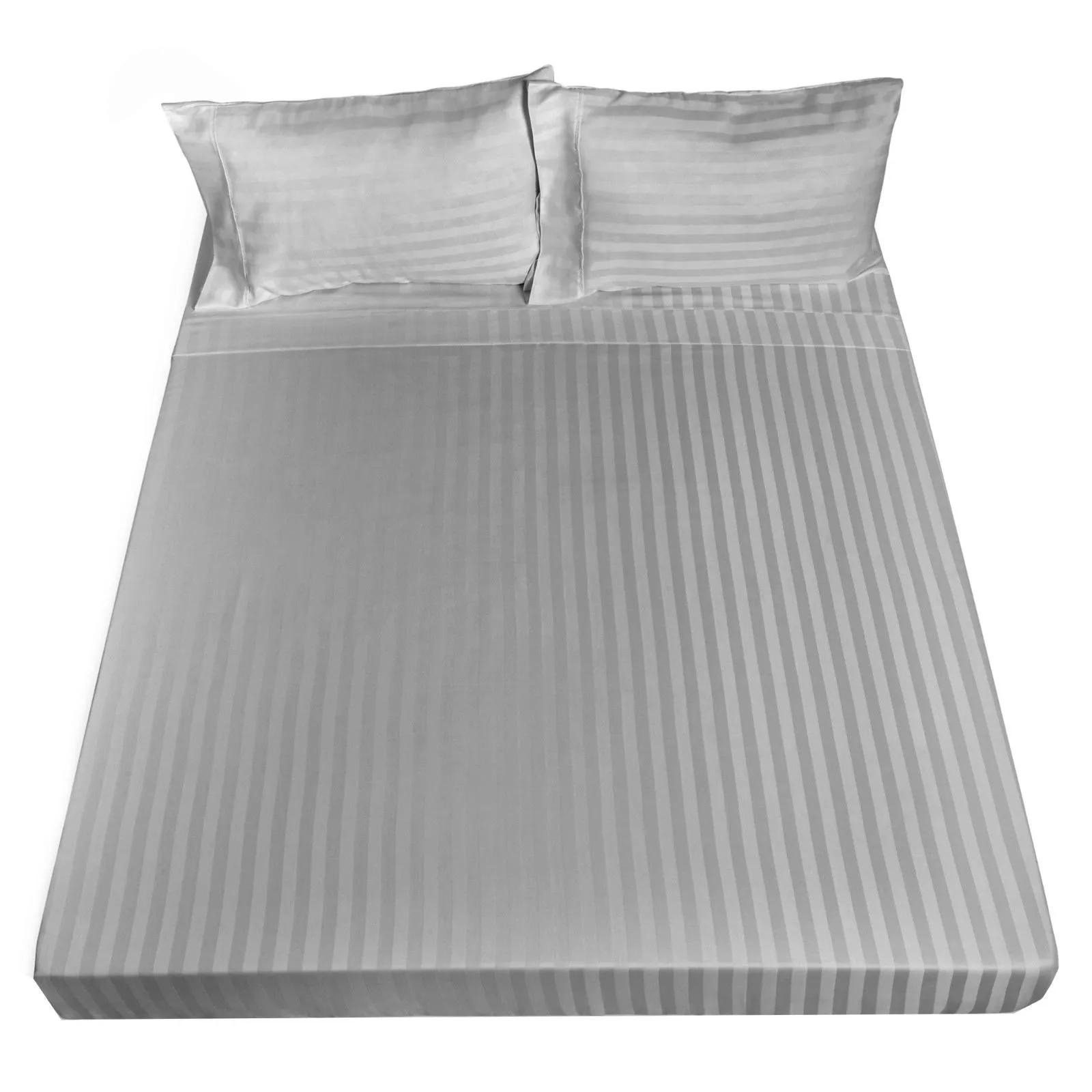 1200TC Sheet Set | Damask Cotton Blend | Ultra Soft Sateen Bedding | Queen | Silver