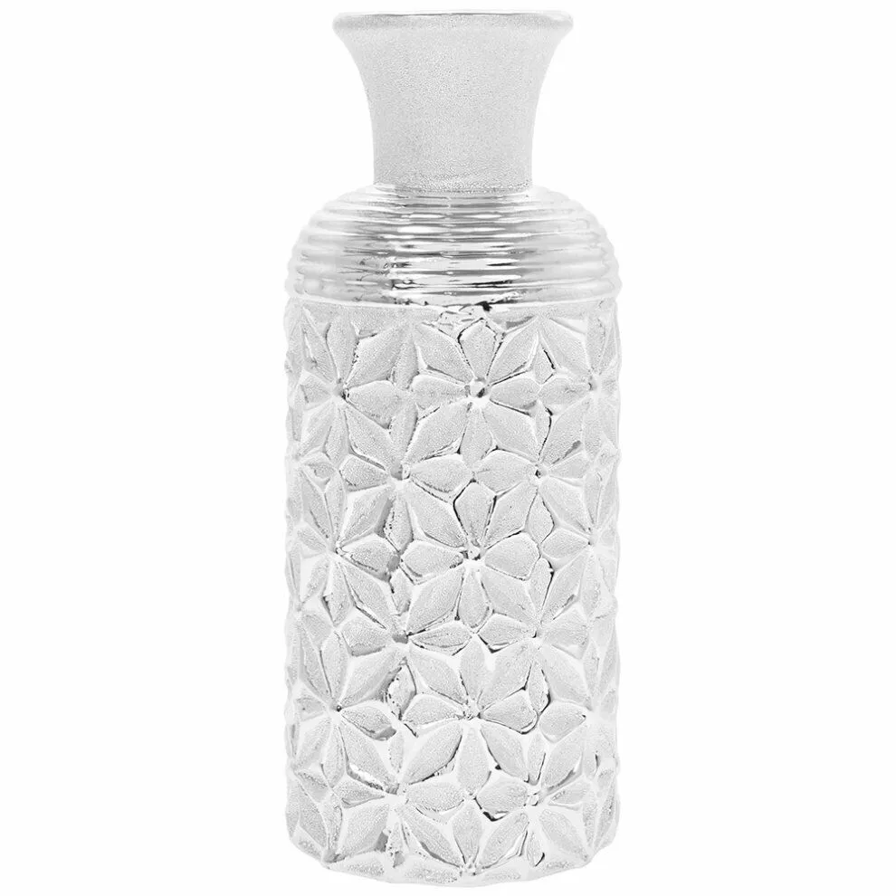 25.5cm Silver Art Vase Display Ornament Decor Tabletop Flower