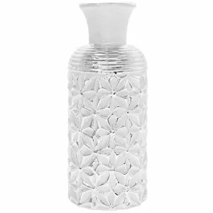 25.5cm Silver Art Vase Display Ornament Decor Tabletop Flower