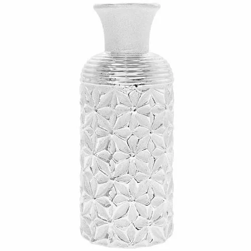 25.5cm Silver Art Vase Display Ornament Decor Tabletop Flower