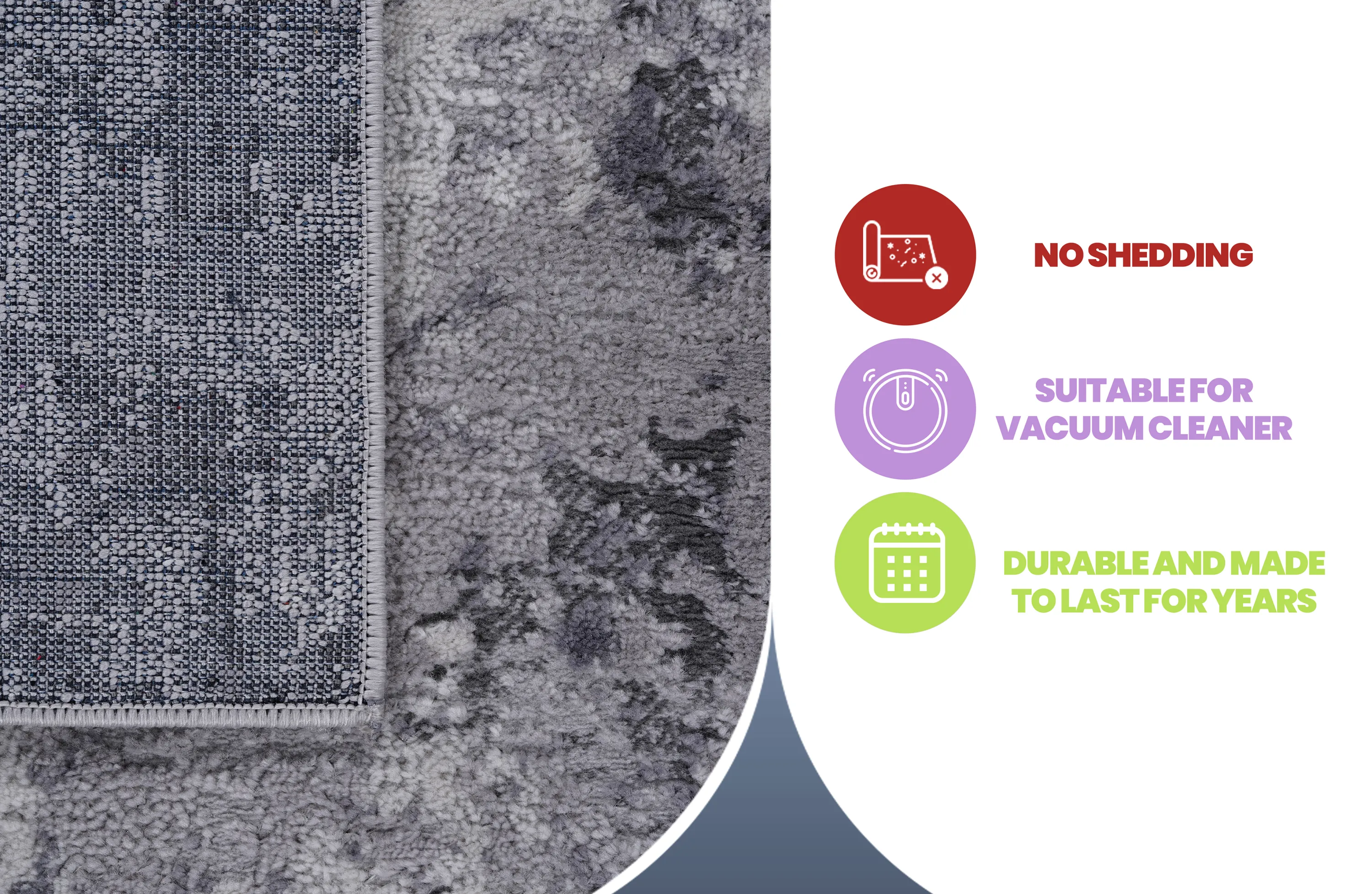 2X8 Light Grey/Abstract Non-Shedding Living Room Bedroom Dining Home Office Stylish and Stain Resistant Area Rug
