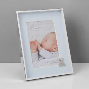 4x6 Nickle Plated, Blue Mount Photo Frame - Bambino (Widdop)