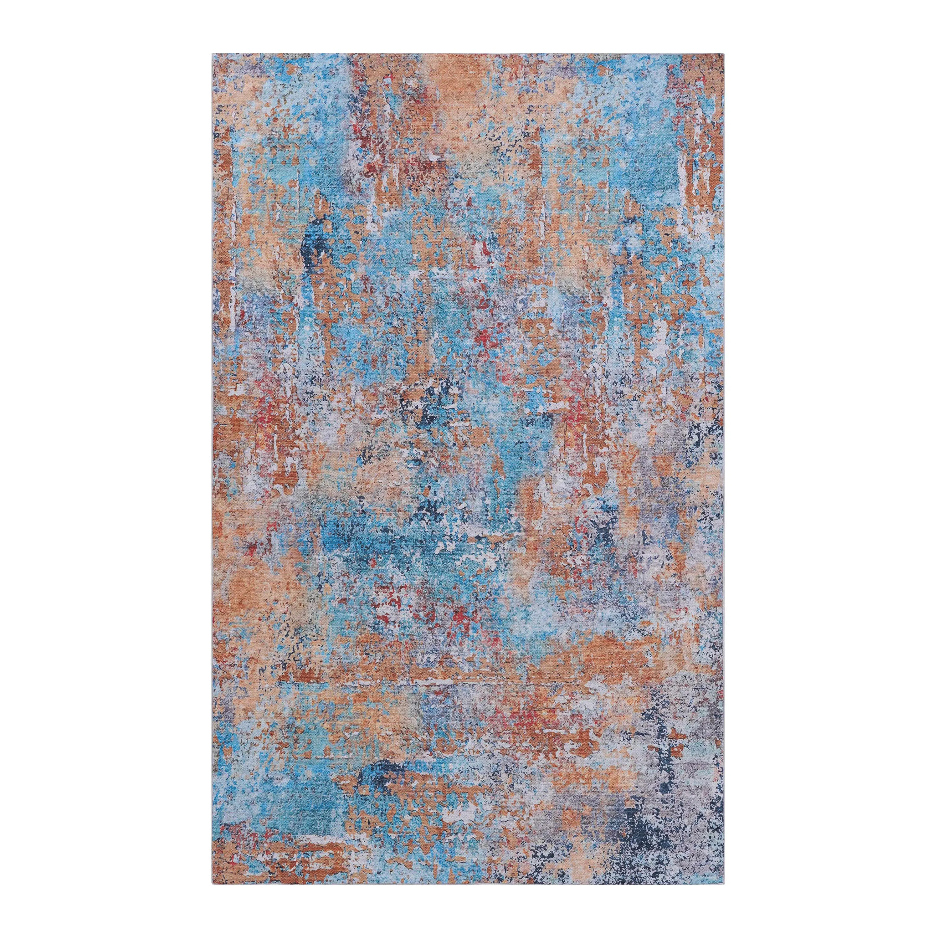 6x9 Area Rug, Washable Rug, Low-Pile, Non-Slip, Non-Shedding, Foldable, Kid & Pet Friendly - Area Rugs for living room, bedroom, kitchen, dining room rug - Perfect Gifts, (Multi, 6' x 9')