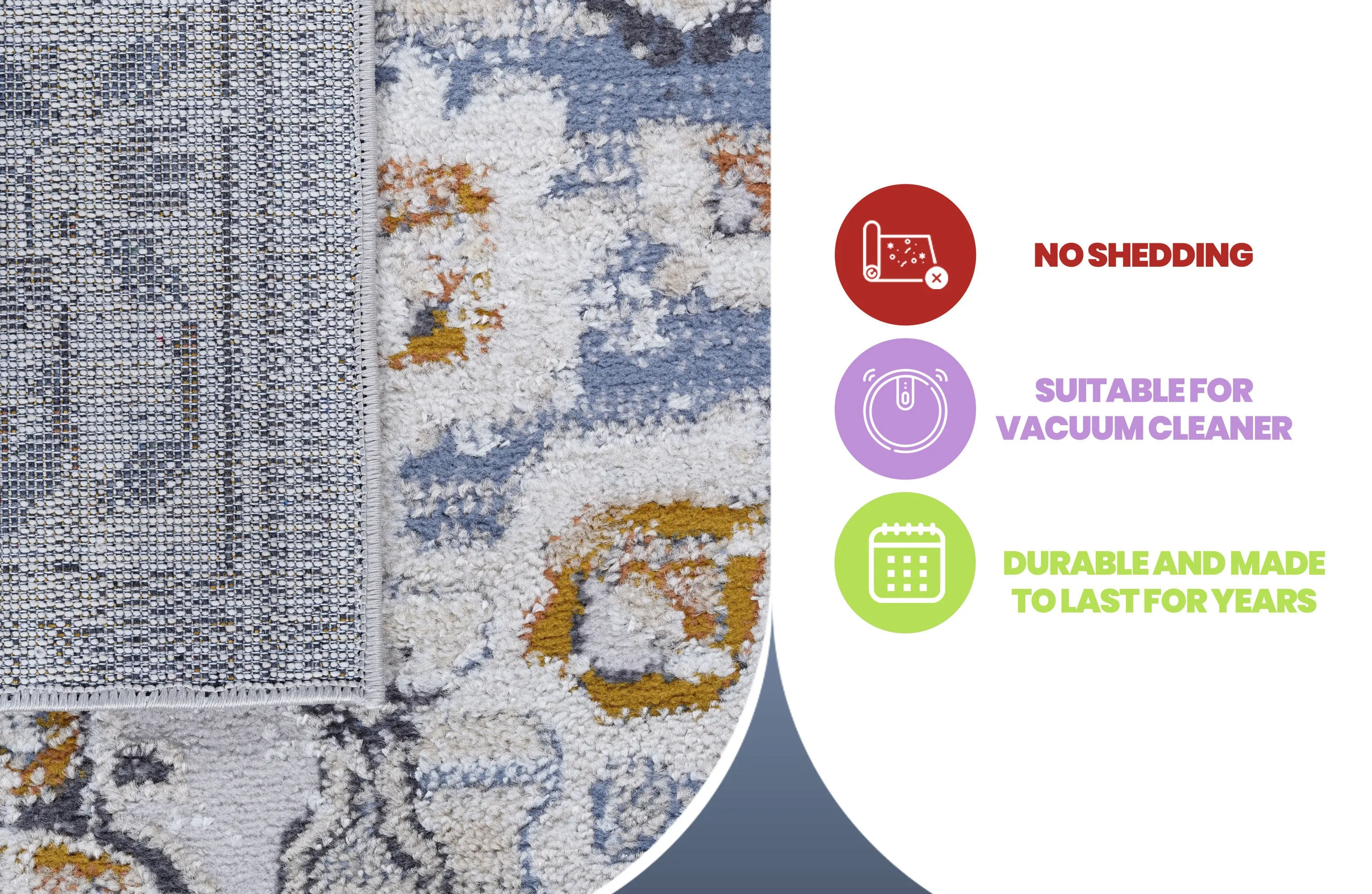 6X9 Cream/Gold /Medallion Non-Shedding Living Room Bedroom Dining Home Office Stylish and Stain Resistant Area Rug