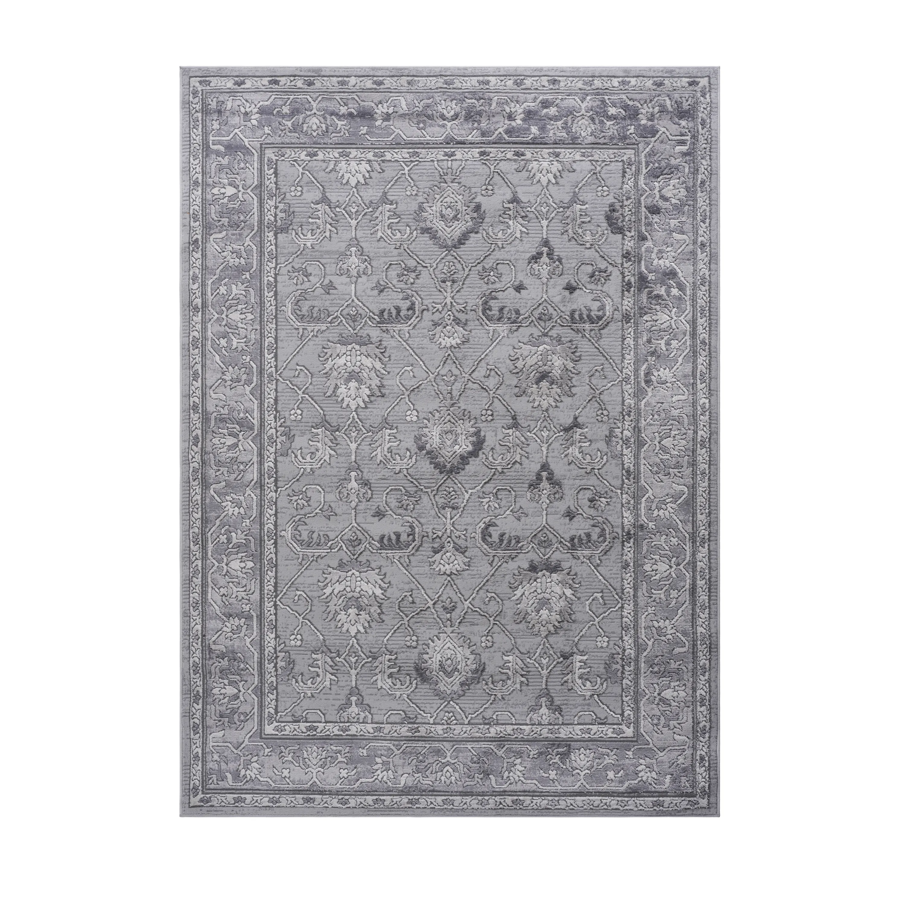 6X9 Grey/Oriental Non-Shedding Living Room Bedroom Dining Home Office Stylish and Stain Resistant Area Rug