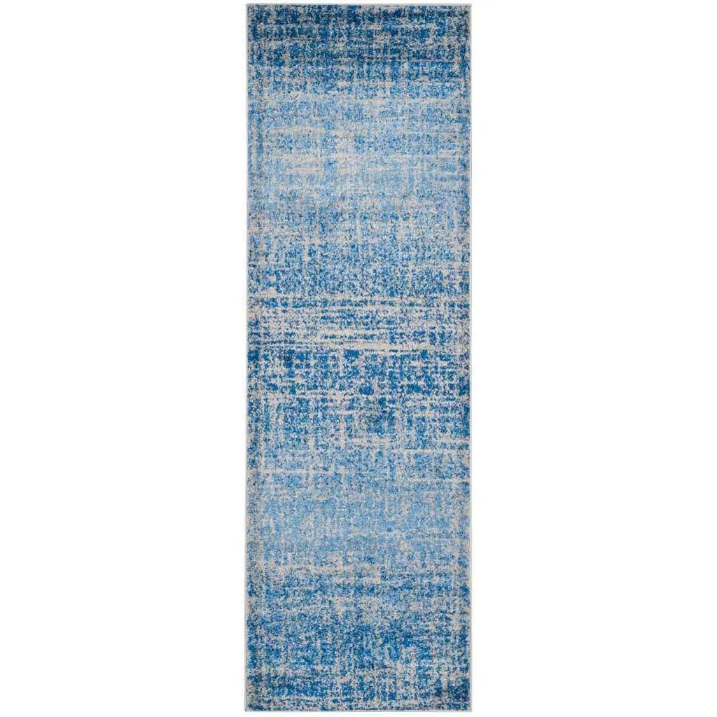 Adirondack Frequency Blue/Silver Runner Rug