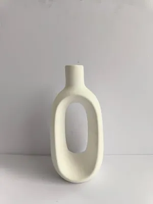 Advance Home Decor Modern Decorative p vase for Home Decor | Centerpieces | Kitchen | Office or Living Room with Unique Quality for Center Table, Flowers Pot, Bedroom Side Corners (White_1 Vase)