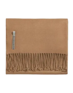 Alicia Adams Alpaca Throw in Camel Solid
