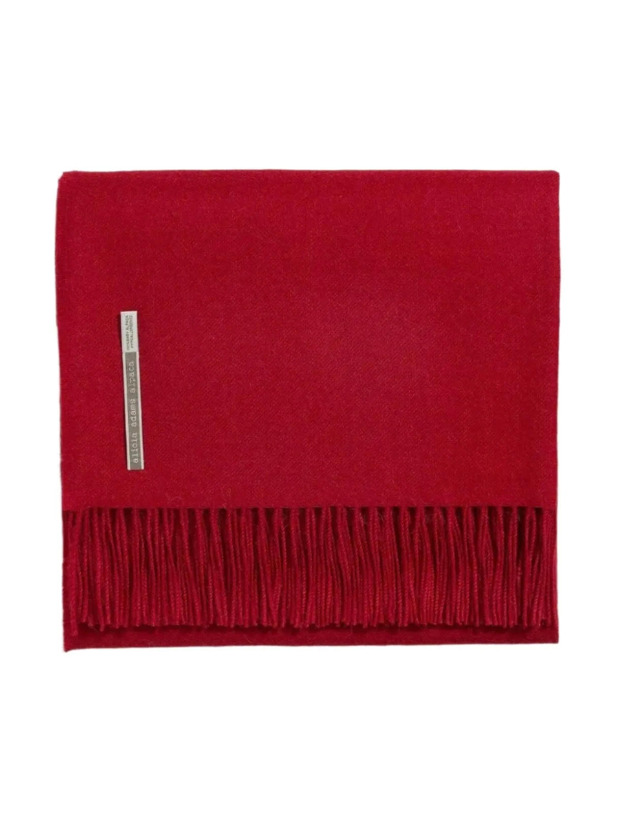 Alicia Adams Alpaca Throw in Scarlet Solid
