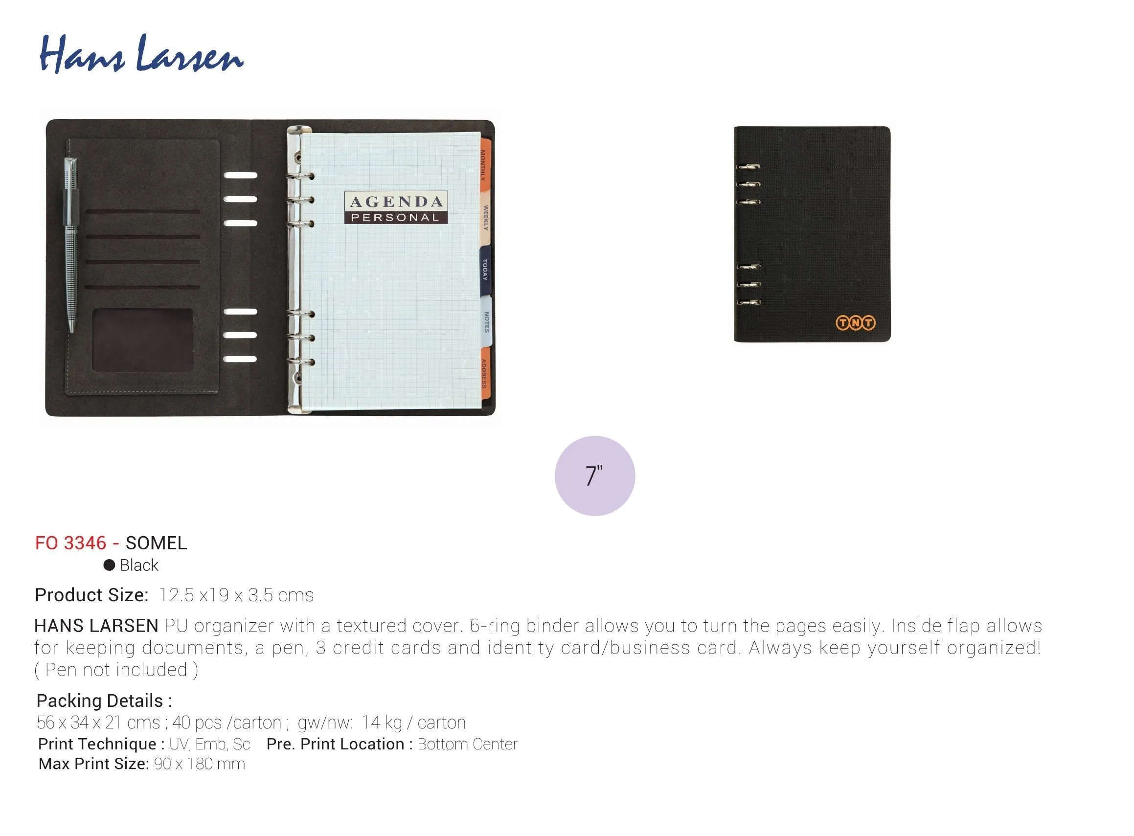 AMS-FO-3346 - Hans Larsen PU Leather Organizers