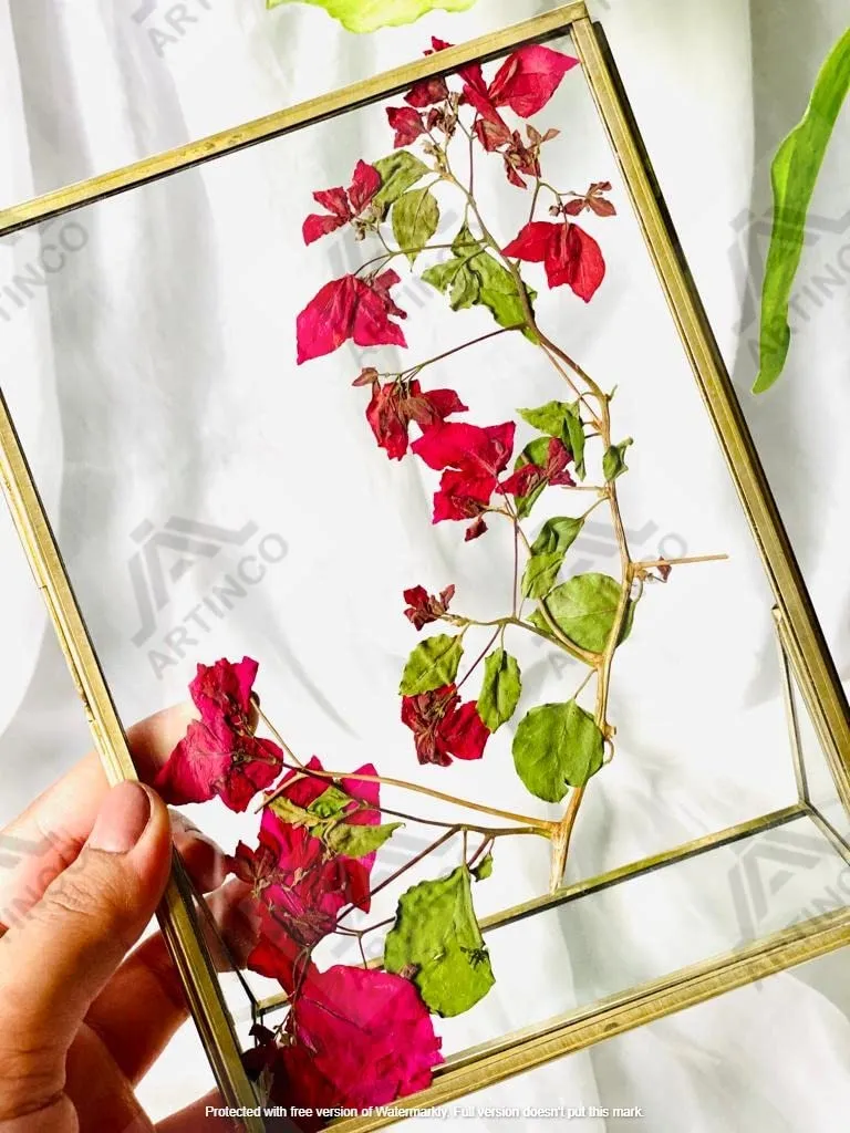 ARTINCO Art India Collections Decorative Brass And Glass Standing Table Photo Frame 4X6(Tabletop, 1.00)