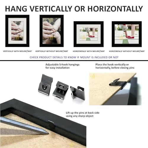 ArtzFolio Wall Photo Frame D167 | Wall Photo Picture Frames Home & Wall Decoration | Set of 10 Units | 4x6-4 Unit | 5x7-2 Unit | 6x6-1 Unit | 6x8-1 Unit | 8x10-2 Unit