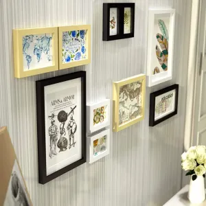 ArtzFolio Wall Photo Frame D167 | Wall Photo Picture Frames Home & Wall Decoration | Set of 10 Units | 4x6-4 Unit | 5x7-2 Unit | 6x6-1 Unit | 6x8-1 Unit | 8x10-2 Unit