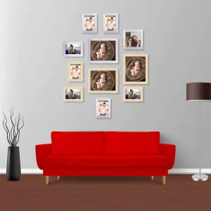 ArtzFolio Wall Photo Frame D171 | Wall Photo Frame Collage for Living Room | Picture Frames Home & Wall Decoration | Multicolor | Set of 11 Units | 4x6-7 Unit | 6x6-1 Unit | 8x10-3 Unit