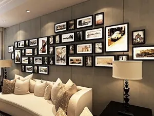 ArtzFolio Wall Photo Frame D185 | Wall Photo Frame Collage for Living Room | Picture Frames Home & Wall Decoration | Black | Set of 41 Units | 4x6-21 Unit | 6x10-16 Unit | 8x10-4 Unit