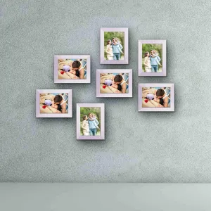 ArtzFolio Wall Photo Frame D20 | Wall Photo Frame Collage for Living Room | Picture Frames Home & Wall Decoration | White | Set of 7 Units | 5x7inch