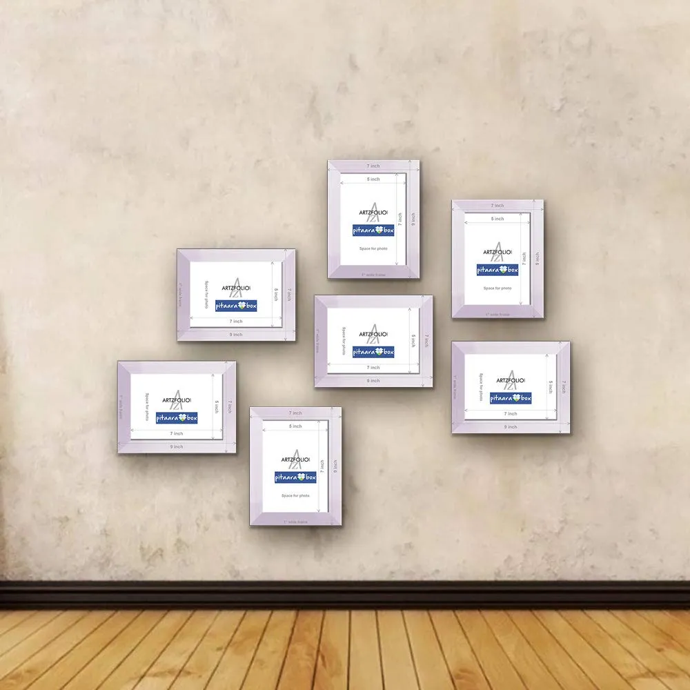 ArtzFolio Wall Photo Frame D20 | Wall Photo Frame Collage for Living Room | Picture Frames Home & Wall Decoration | White | Set of 7 Units | 5x7inch