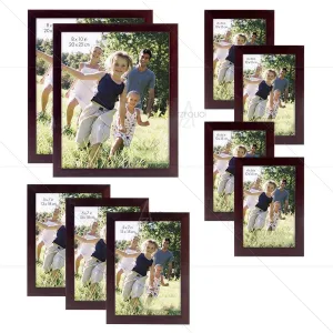 ArtzFolio Wall Photo Frame D261 | Wall Photo Frame Collage for Living Room | Picture Frames Home & Wall Decoration | Dark Brown | Set of 9 Units | 4x6-4 Unit | 5x7-3 Unit | 8x10-2 Unit