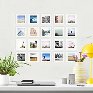 ArtzFolio Wall Photo Frame D299 | Wall Photo Frame Collage for Living Room | Picture Frames Home & Wall Decoration | White | Set of 20 Units | 6x6inch