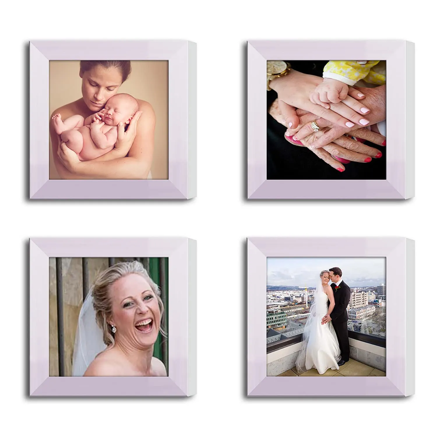 ArtzFolio Wall Photo Frame D313 | Wall Photo Frame Collage for Living Room | Picture Frames Home & Wall Decoration | White | Set of 4 Units | 6x6inch