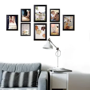 ArtzFolio Wall Photo Frame D324 | Wall Photo Frame Collage for Living Room | Picture Frames Home & Wall Decoration | Black | Set of 8 Units | 4x6-4 Unit | 5x7-2 Unit | 6x8-2 Unit