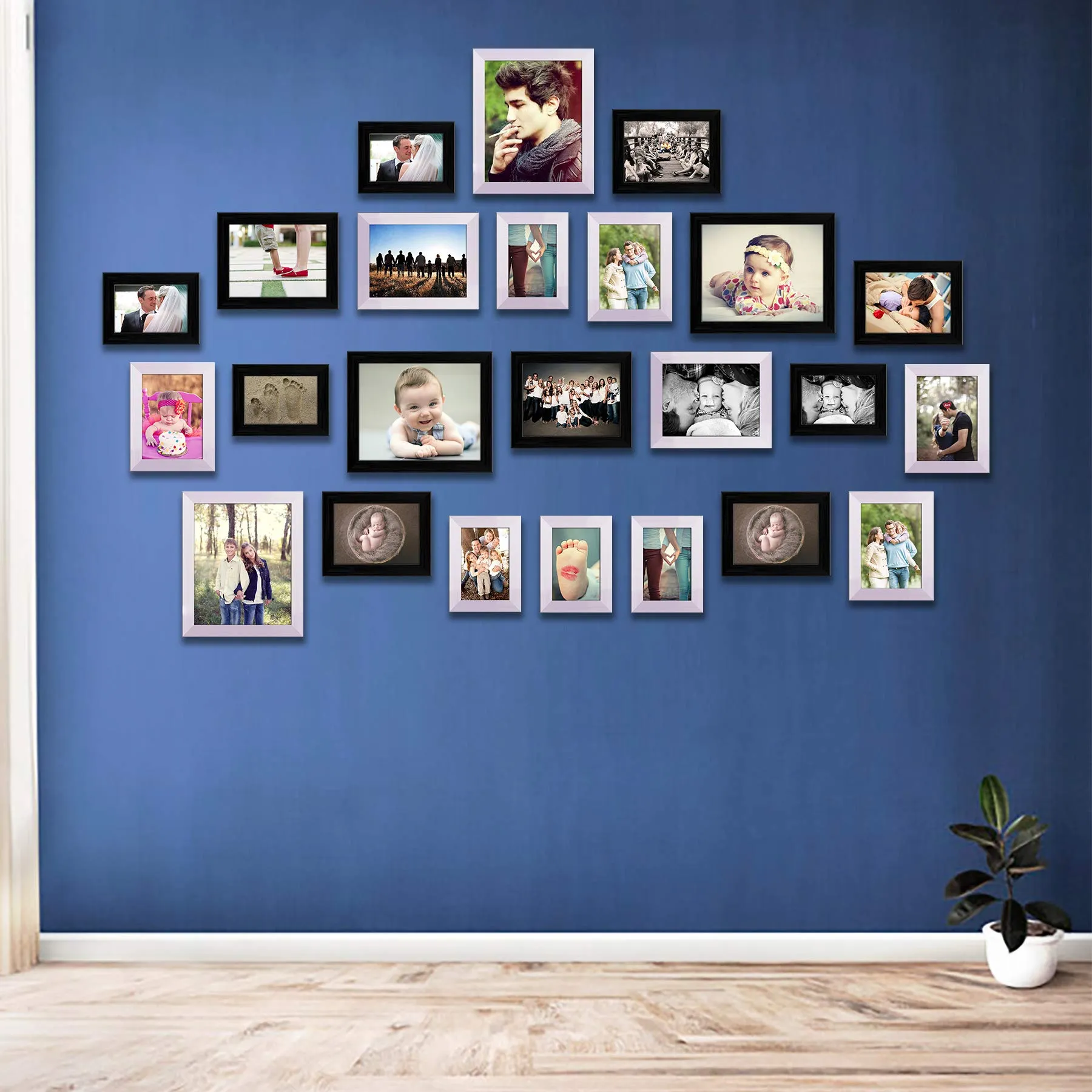 ArtzFolio Wall Photo Frame D335 | Wall Photo Frame Collage for Living Room | Picture Frames Home & Wall Decoration | Set of 24 Units | 4x6-8 Unit | 5x7-8 Unit | 6x8-4 Unit | 8x10-4 Unit