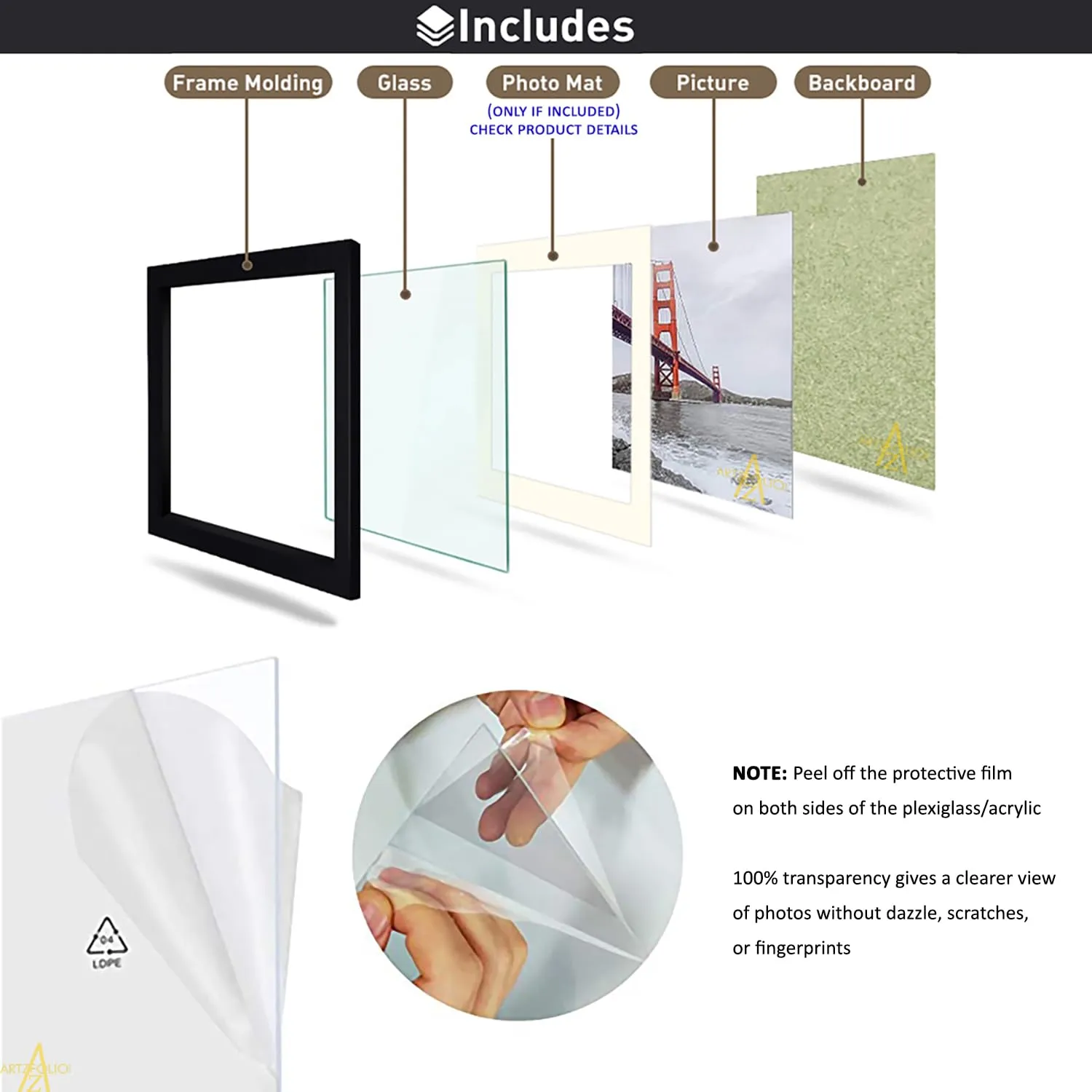 ArtzFolio Wall Photo Frame D396 | Wall Photo Picture Frames Home & Wall Decoration | Set of 36 Units | 4x6-10 Unit | 5x7-10 Unit | 6x6-4 Unit | 6x8-4 Unit | 6x10-4 Unit | 8x10-4 Unit