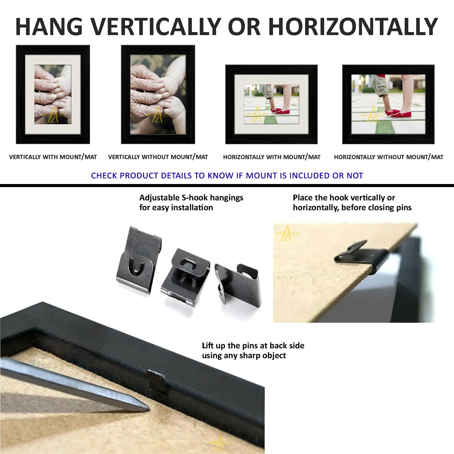 ArtzFolio Wall Photo Frame D396 | Wall Photo Picture Frames Home & Wall Decoration | Set of 36 Units | 4x6-10 Unit | 5x7-10 Unit | 6x6-4 Unit | 6x8-4 Unit | 6x10-4 Unit | 8x10-4 Unit