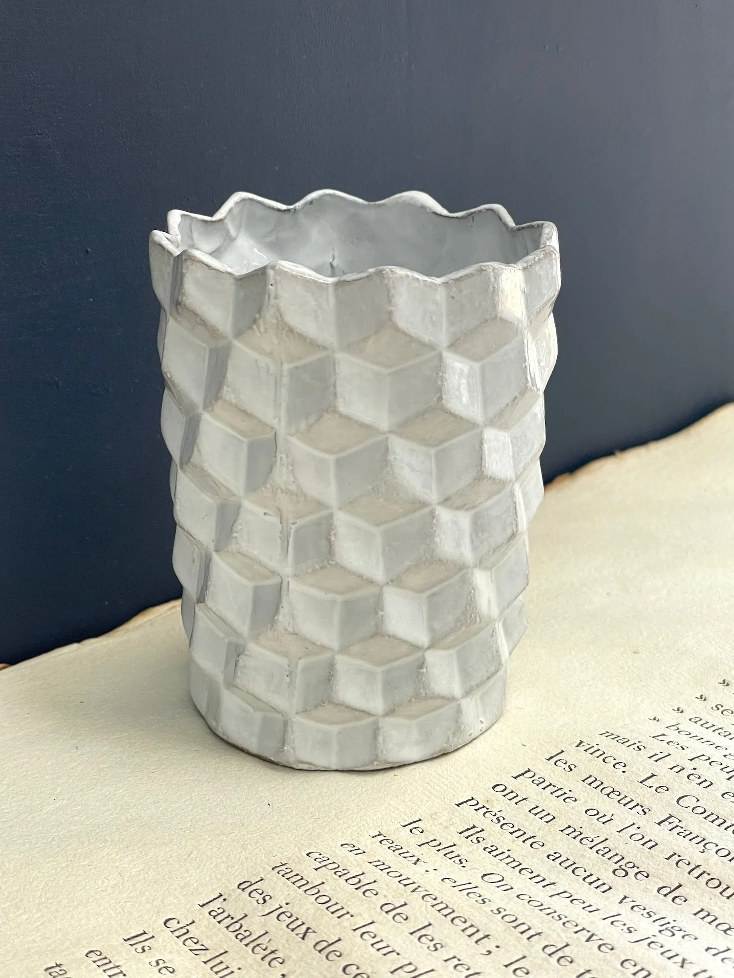 Astier de Villatte Small Cube Vase