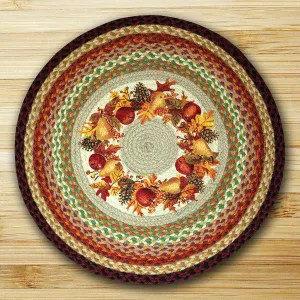 Autumn Wreath Round Patch Rug