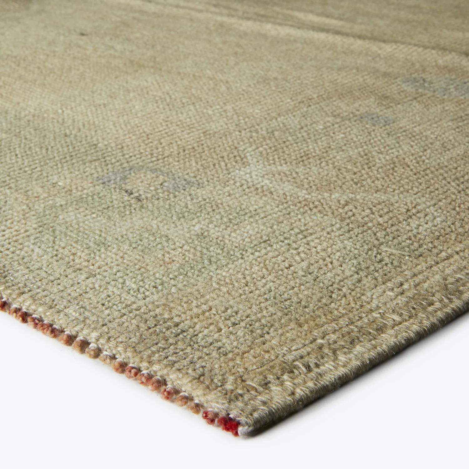 Beige Vintage Traditional Wool Runner - 4'11" x 12'