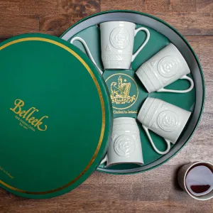 Belleek Celtic Knot Mug Set