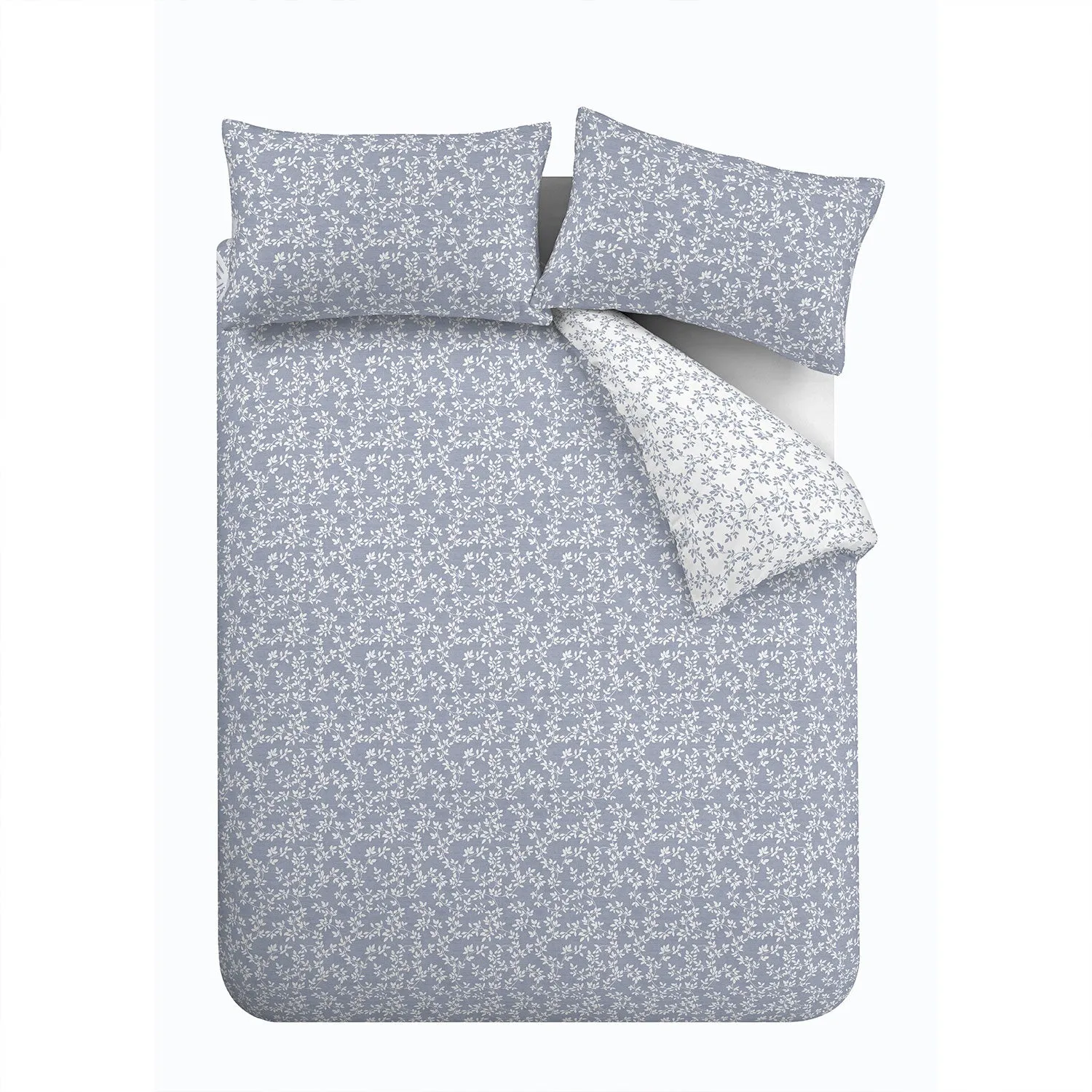 Bianca Shadow Leaves French Blue 200TC Duvet Set