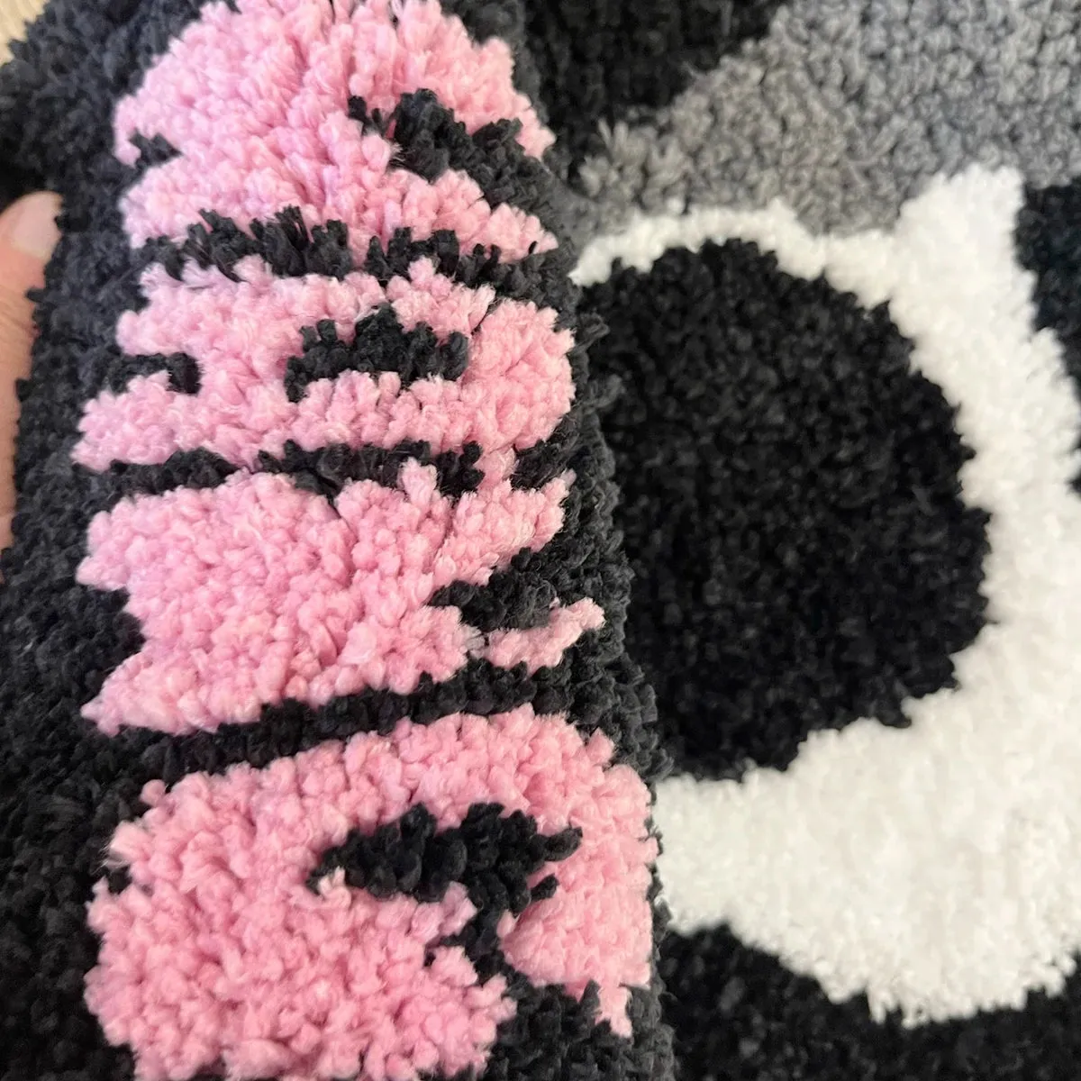 Black Ghost Face Themed Rug