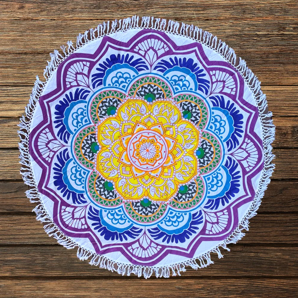 Blossom Bohemian Cotton Mandala Beach Round Throw