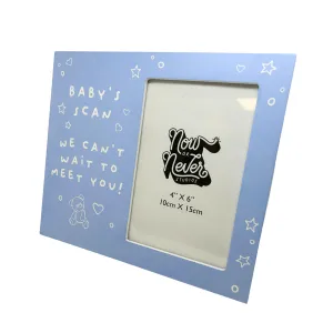 Blue Baby's Scan We Can't Wait To Meet You Photo Frame