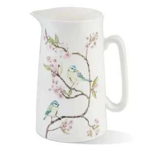 Blue Tit on Blossom Jug - Medium