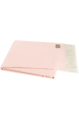 Blush Italian Herringbone Throw Blanket