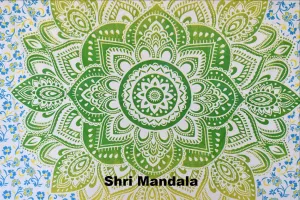 Bulk Lot Passion Lime Blue Ombre  Mandala Large Throw- 3 Pcs