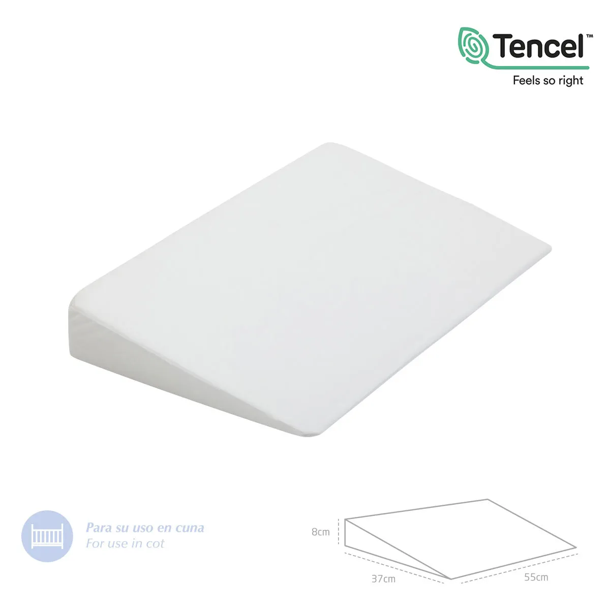 Cambrass Comfort Cot Pillow Liso E White