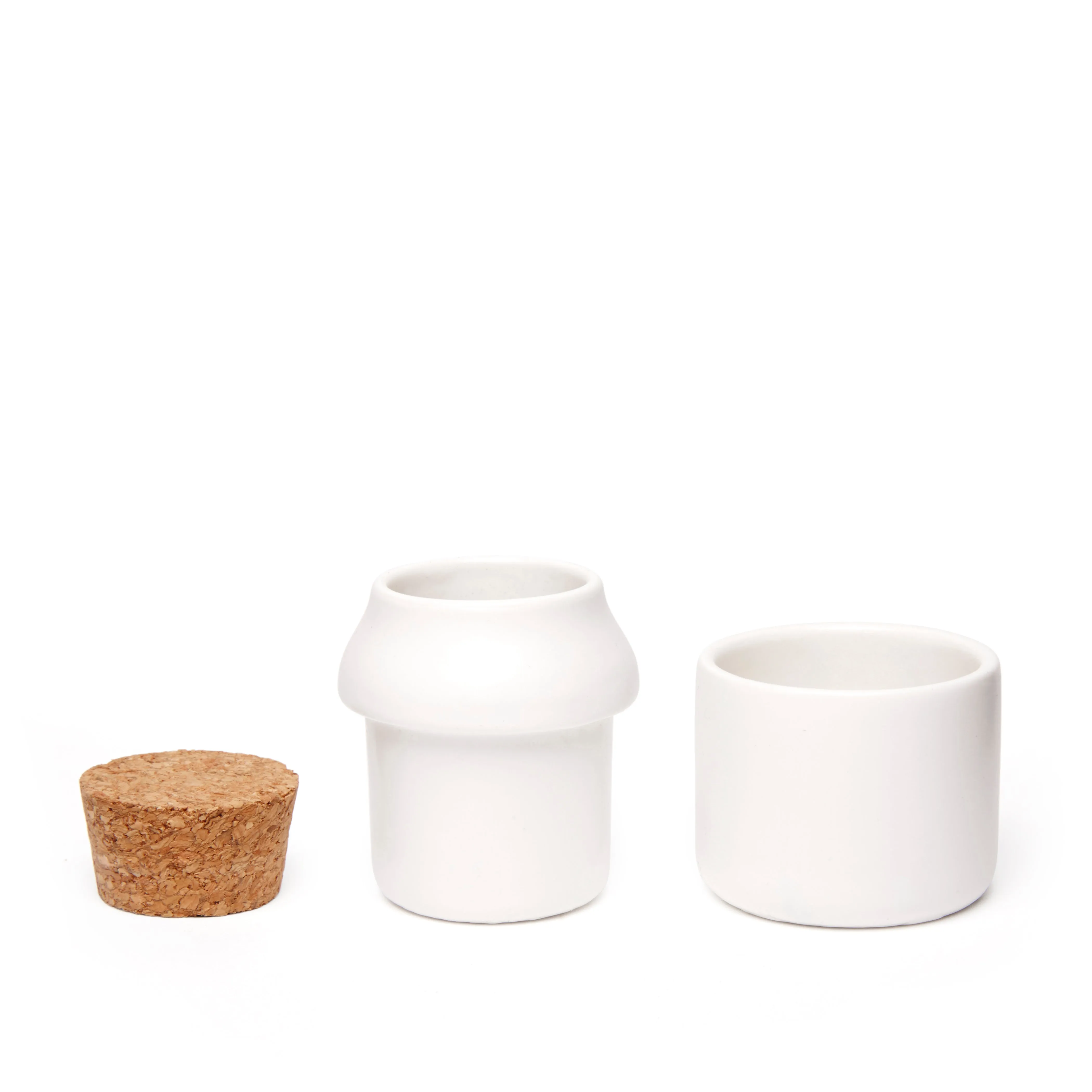 Ceramic Grinder   Jar Small White