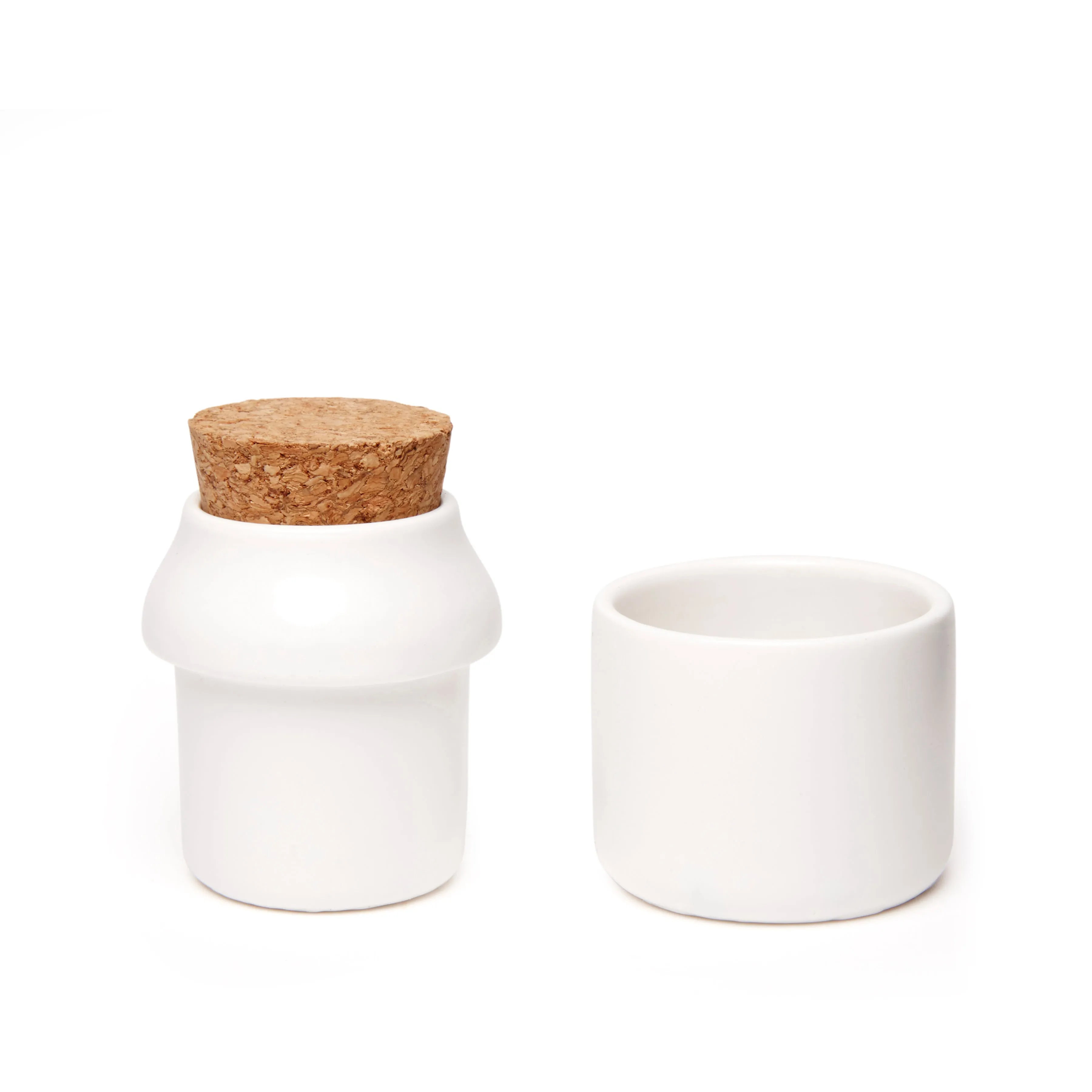 Ceramic Grinder   Jar Small White