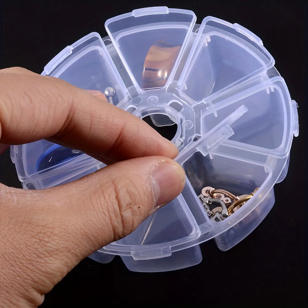 Compact 8slot Earring Organizer Box for Portable Jewelry Storage