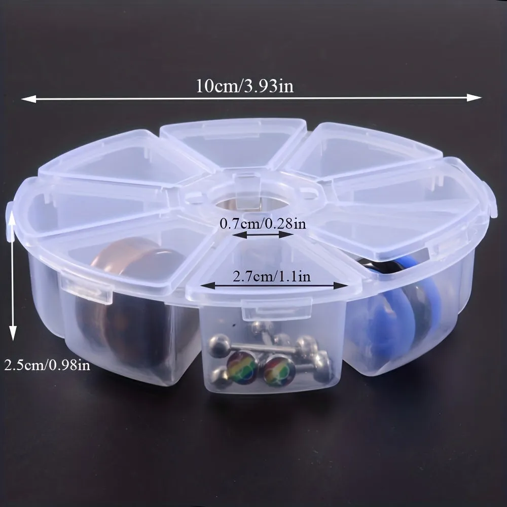 Compact 8slot Earring Organizer Box for Portable Jewelry Storage