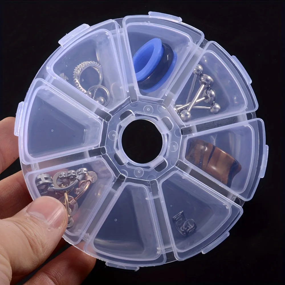 Compact 8slot Earring Organizer Box for Portable Jewelry Storage
