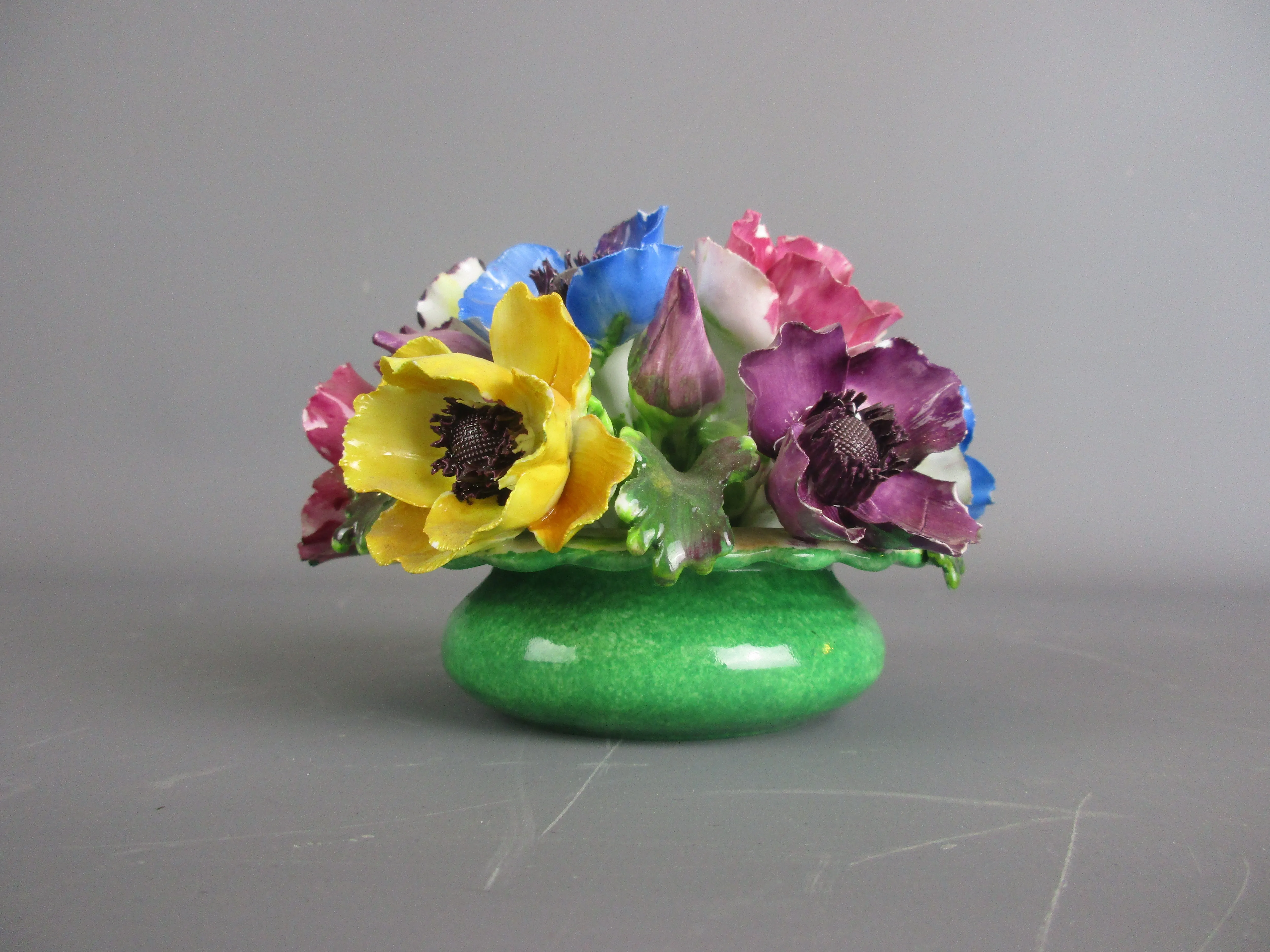 Crown Staffordshire China Anemones Bouquet Posy Ornament Vintage
