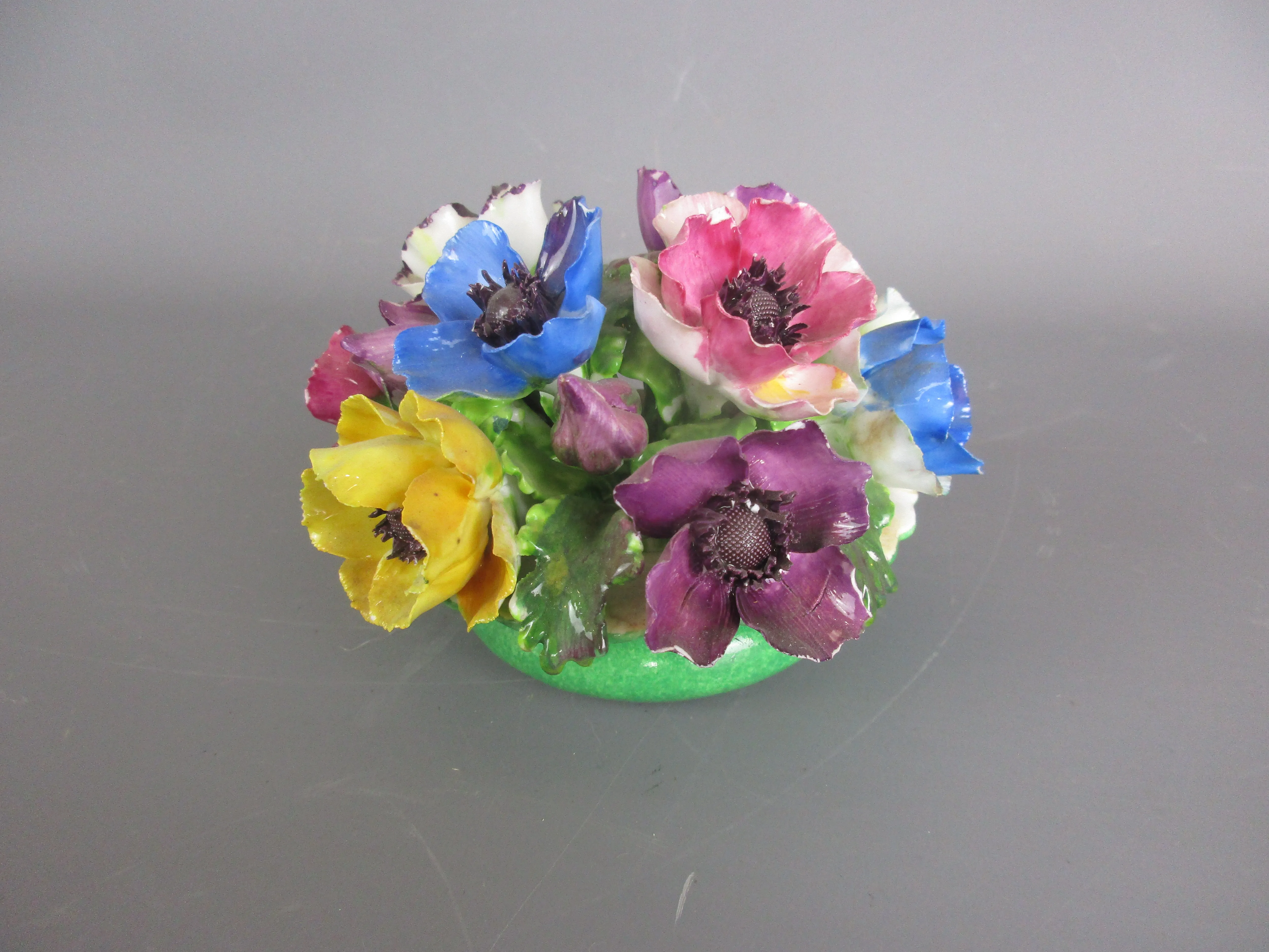 Crown Staffordshire China Anemones Bouquet Posy Ornament Vintage