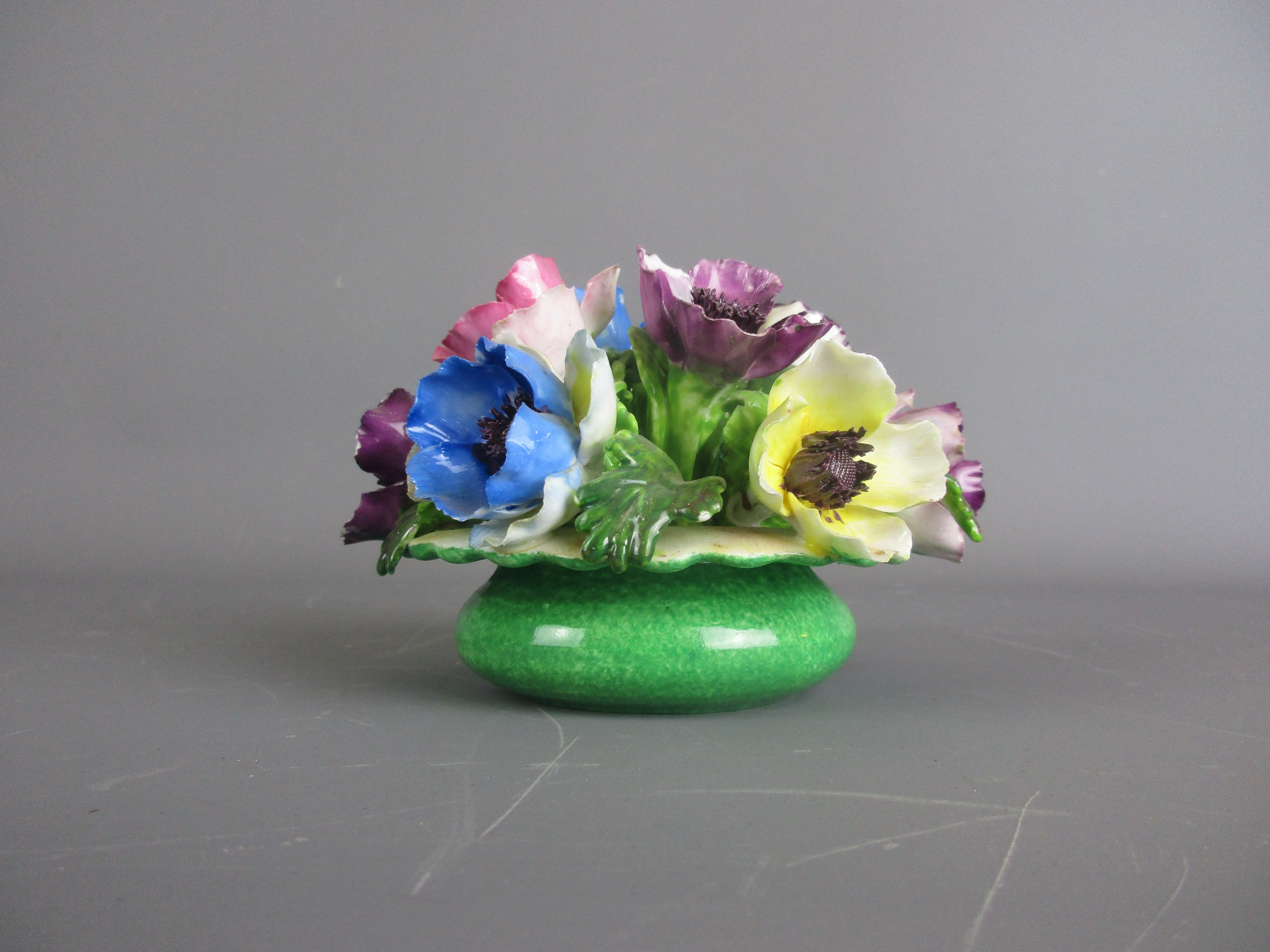 Crown Staffordshire China Anemones Bouquet Posy Ornament Vintage
